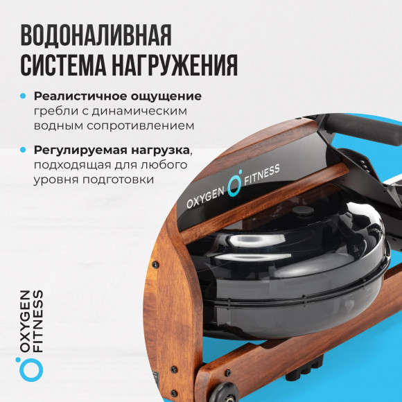 Гребной тренажер Oxygen Fitness Wood Rower Q1 Гребной тренажер Oxygen Fitness Wood Rower Q1