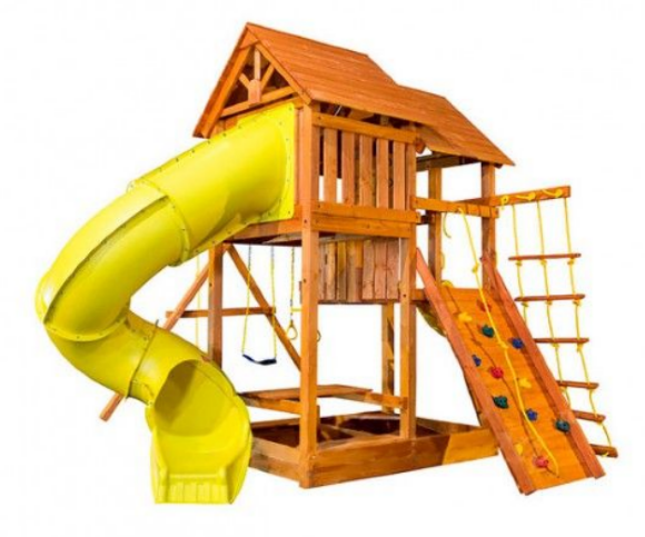 Игровая площадка Playgarden "SkyFort Deluxe" с двухволновой горкой и горкой трубой